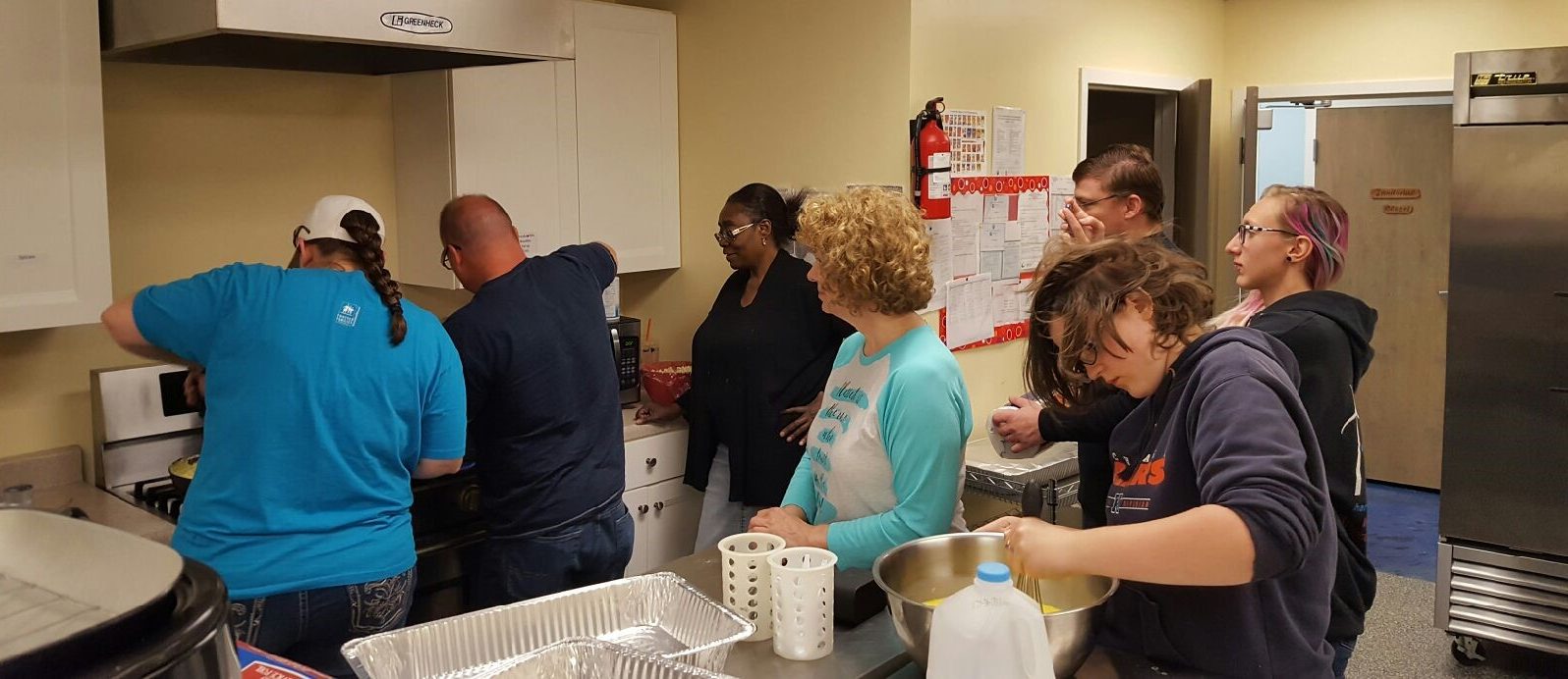 Providign breakfast to homeless in the Roseland community of Chicago